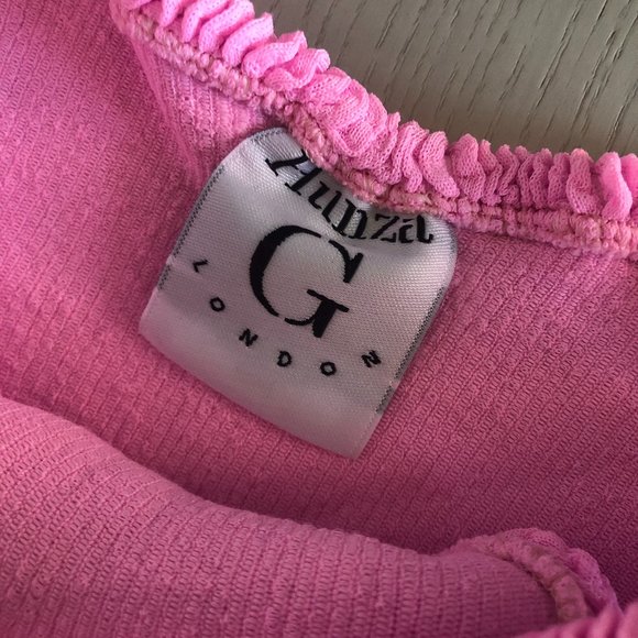 Hunza G Ariel Bikini Set Bubblegum Pink One Size - Picture 4 of 7